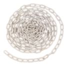 JSP HDPE  White Plastic Barrier Chain 5m x 6mm  x 50mm