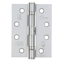Eclipse  Satin Chrome Grade 13 Fire Rated Ball Bearing Hinges 102mm x 76mm 2 Pack