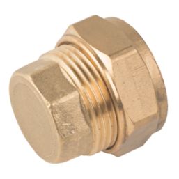 Midbrass  Brass Compression Stop Ends 3/4" 2 Pack
