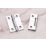 Smith & Locke Polished Chrome  Fixed Pin Butt Hinges 50mm x 40mm 2 Pack