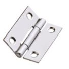 Smith & Locke Polished Chrome  Fixed Pin Butt Hinges 50mm x 40mm 2 Pack
