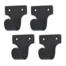 Smith & Locke Sash Window Handles Matt Black 52mm x 52mm 4 Pack