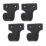 Smith & Locke Sash Window Handles Matt Black 52mm x 52mm 4 Pack