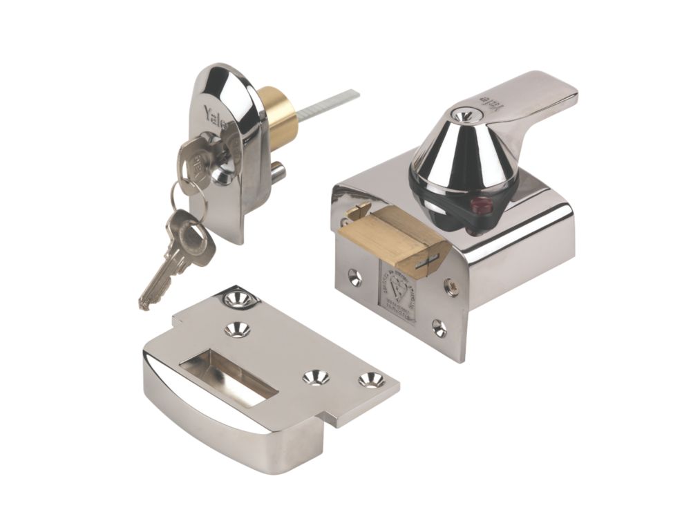 Yale 1 Star BS Night Latch Polished Chrome 40mm Backset - Screwfix