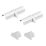 D-Line Plastic White Micro Trunking Coupler & End Cap Pack 4 Pcs