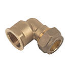 Flomasta  Brass Compression Adapting 90° Female Elbow 15mm x 1/2"