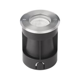 Aurora G-Lite 125mm Outdoor Recessed Ground Light Black/Stainless Steel