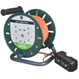 Masterplug 10A 4-Gang 25m  Cable Reel & RCD 240V