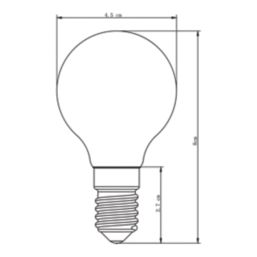 LAP  E14 Mini Globe LED Light Bulb Milky 470lm 2.9W 4 Pack