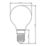 LAP  E14 Mini Globe LED Light Bulb Milky 470lm 2.9W 4 Pack