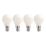 LAP  E14 Mini Globe LED Light Bulb Milky 470lm 2.9W 4 Pack
