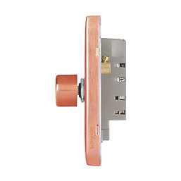 Schneider Electric Lisse Deco 4-Gang 2-Way  Dimmer Switch  Copper