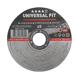 Stainless Steel Inox / Metal Cutting Discs 115mm (4 1/2") x 22.2mm 5 Pack