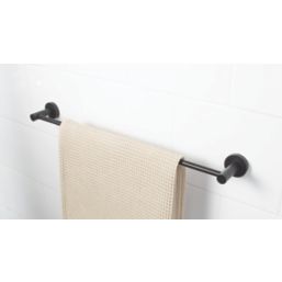Bristan  Round Towel Rail Black 595mm x 72mm x 48mm