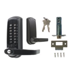 Codelocks  Push-Button Lock & Mortice Latch with Code-Free Mode 86mm Matt Black