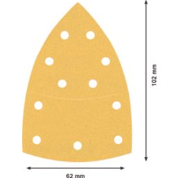 Bosch Expert C470 120 Grit 11-Hole Punched Multi-Material Sandpaper 102mm x 62mm 10 Pack