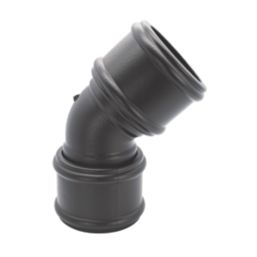 FloPlast  Push-Fit/Solvent Weld 135° Double Socket Bend Black 110mm