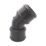 FloPlast  Push-Fit/Solvent Weld 135° Double Socket Bend Black 110mm