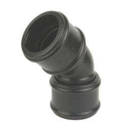 FloPlast  Push-Fit/Solvent Weld 135° Double Socket Bend Black 110mm