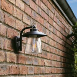 Lutec Cate Outdoor Wall Light Black Rust