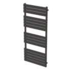 Flomasta Flat Bar 1600mm x 600mm 2917BTU Black Vertical Designer Radiator