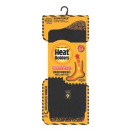SockShop Heat Holders Reinforced Socks Black/Yellow 12-14 1 Pair
