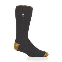 SockShop Heat Holders Reinforced Socks Black/Yellow 12-14 1 Pair