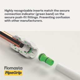 Flomasta NDSI15M1 Polybutylene & PEX Push-Fit Pipe Insert 15mm 10 Pack