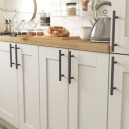 Essentials Annatto T Bar Handles Matt Black 188mm 2 Pieces