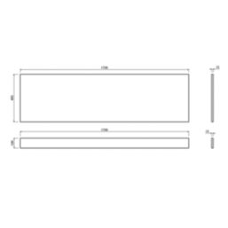 Highlife Bathrooms Halite Adjustable Front Bath Panel 1700mm Gloss White 2 Pieces