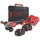 Milwaukee M18ONEFHSAG115XPDB-552X 18V 2 x 5.5Ah Li-Ion RedLithium High Output 4 1/2" Brushless Cordless Angle Grinder