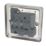 Hager Sollysta WRSS81BSW 13A 1-Gang 2P+E Switched Socket Brushed Stainless Steel  with White Inserts