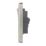 Hager Sollysta WRSS81BSW 13A 1-Gang 2P+E Switched Socket Brushed Stainless Steel  with White Inserts