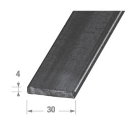 Essentials Black Flat Profile 1m x 30mm x 4mm