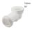 Flomasta  Rigid 90° Angled Swan Neck Pan Connector White 300mm
