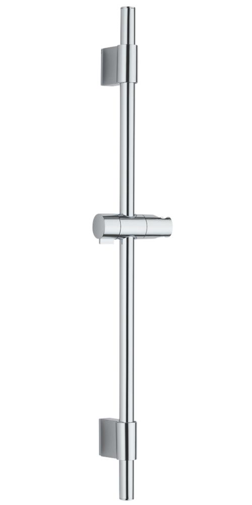 Swirl Shower Rail with Slider Chrome 700mm Screwfix