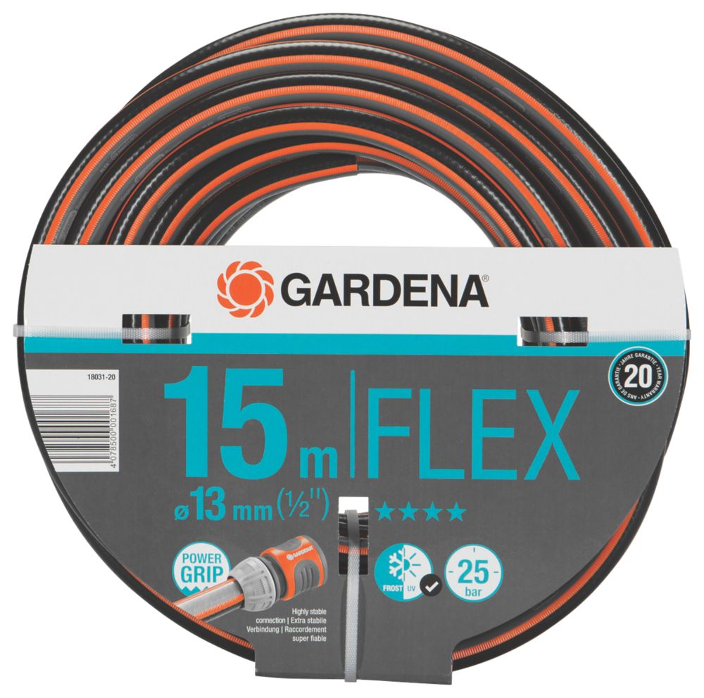 Gardena Comfort Flex 15m Hose Screwfix