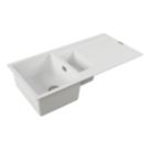 Carysil GD150-WH 1.5 Bowl Granite Composite Kitchen Sink White Reversible 1000mm x 500mm
