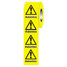 "Warning Asbestos" Adhesive Labels 50mm x 50mm