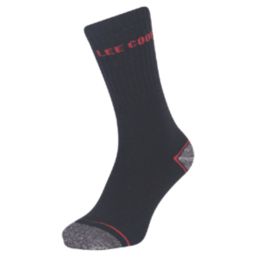 Lee Cooper LCSCK603 Heavy Duty Work Socks Black 7-11 5 Pairs