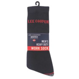 Lee Cooper LCSCK603 Heavy Duty Work Socks Black 7-11 5 Pairs