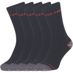 Lee Cooper LCSCK603 Heavy Duty Work Socks Black 7-11 5 Pairs