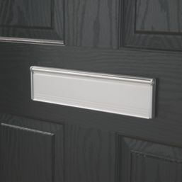 Stormguard Brush Letter Plate Matt Silver 292mm x 75mm