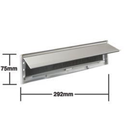 Stormguard Brush Letter Plate Matt Silver 292mm x 75mm