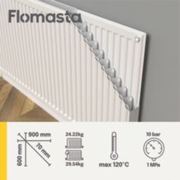 Flomasta 600mm x 900mm 4104BTU White Type 21 Convector Radiator