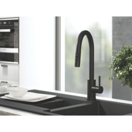 ETAL Cato  Pull-Out Kitchen Mixer Tap Matt Black