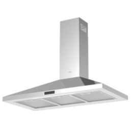 Cooke & Lewis CLCH90LKSS Chimney Hood Silver 898mm