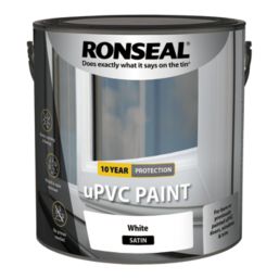 Ronseal  2.5Ltr White Satin Self Priming uPVC Paint
