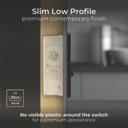 British General Evolve 20A 1-Gang DP Control Switch Copper with LED with Black Inserts