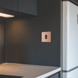 British General Evolve 20A 1-Gang DP Control Switch Copper with LED with Black Inserts